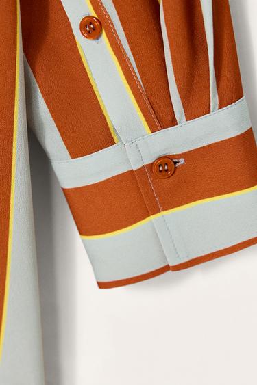 LIMITED EDITION STRIPED OVERSIZE SHIRT - Orange by Zara - Image 6