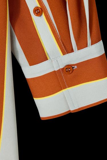 OVERSIZE-HEMD GESTREIFT LIMITED EDITION - Orange von Zara