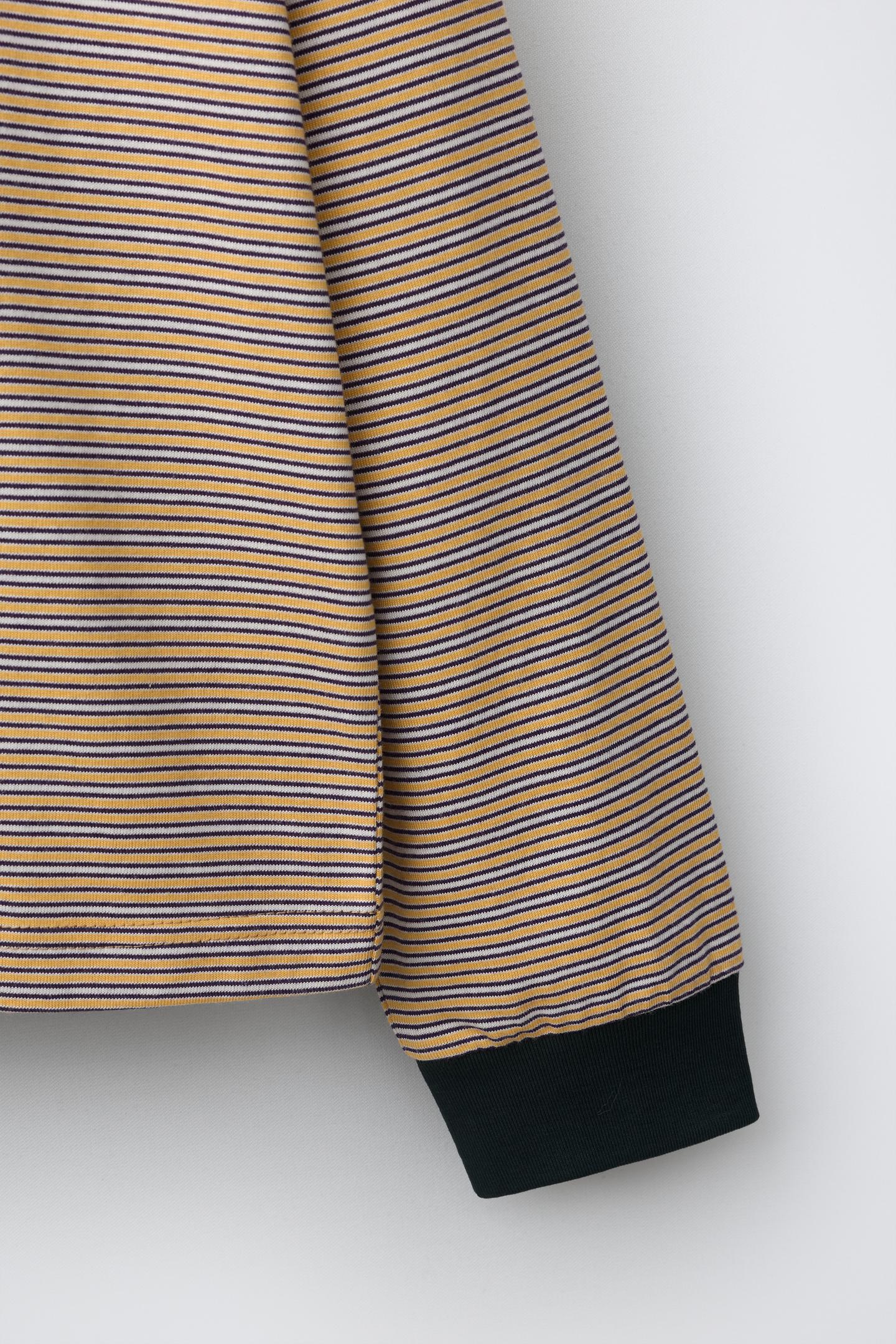 Детская футболка Zara Striped Print Pocket, цвет: Жёлтый — фото 4