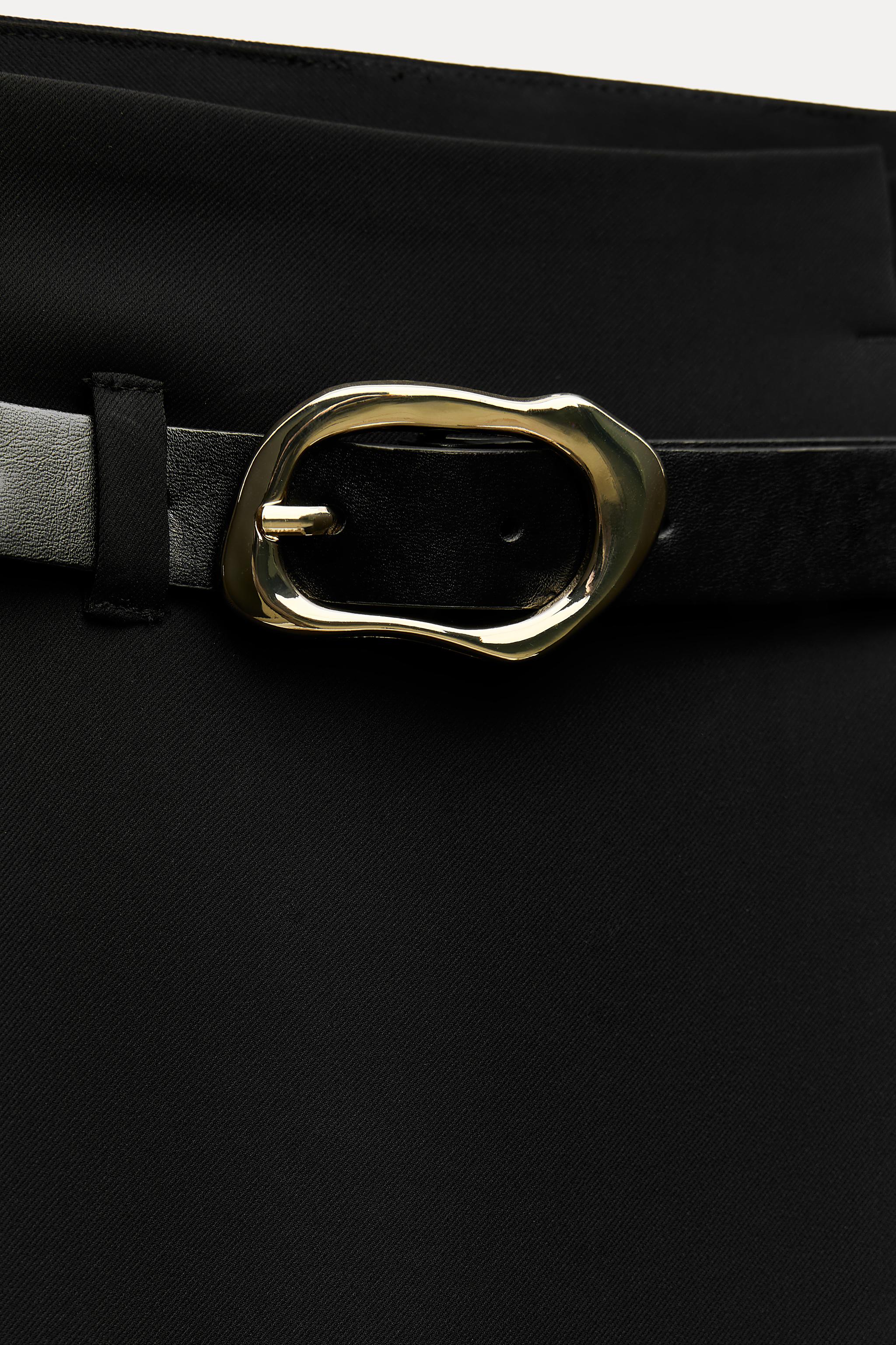 MIDI SKIRT WITH BELT - Black | ZARA United States