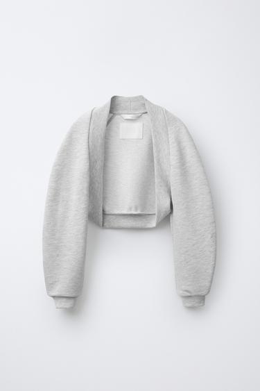 Zara 抓絨袖套 - 斑紋灰色 - 圖片 0