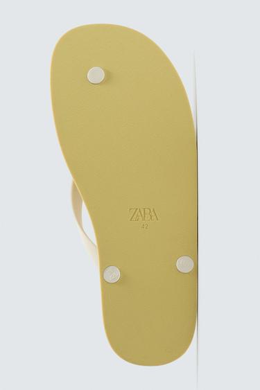 SANDALES À BRIDES - Jaune de Zara - Image 4
