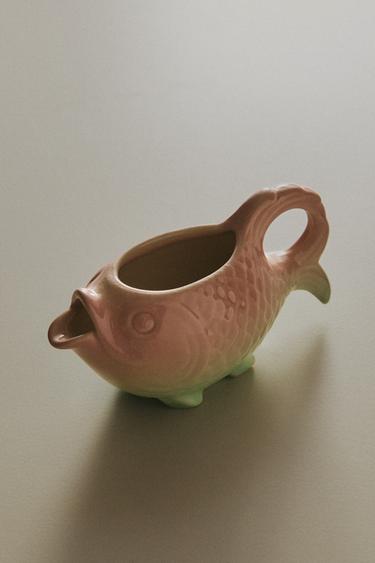 물고기 세라믹 피처 - Zara 로즈핑크