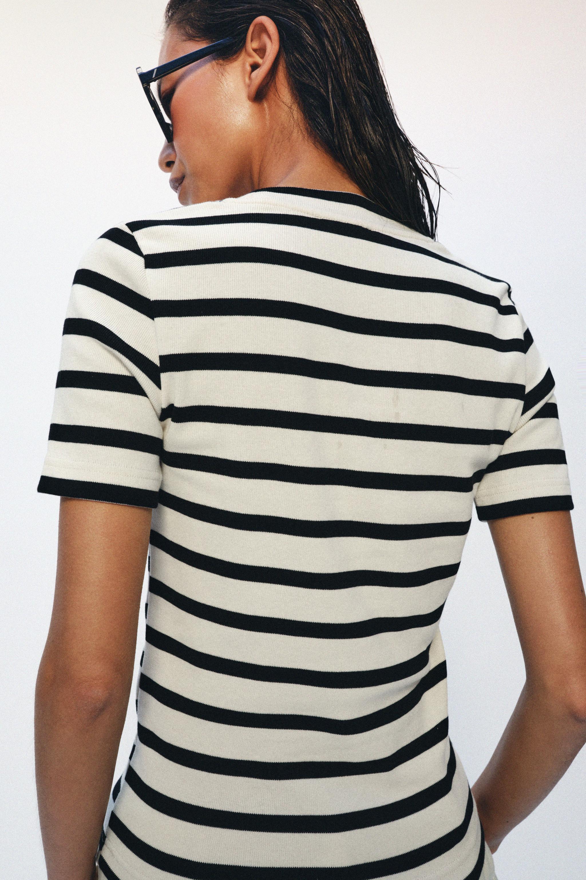 ROUND NECK RIBBED T-SHIRT