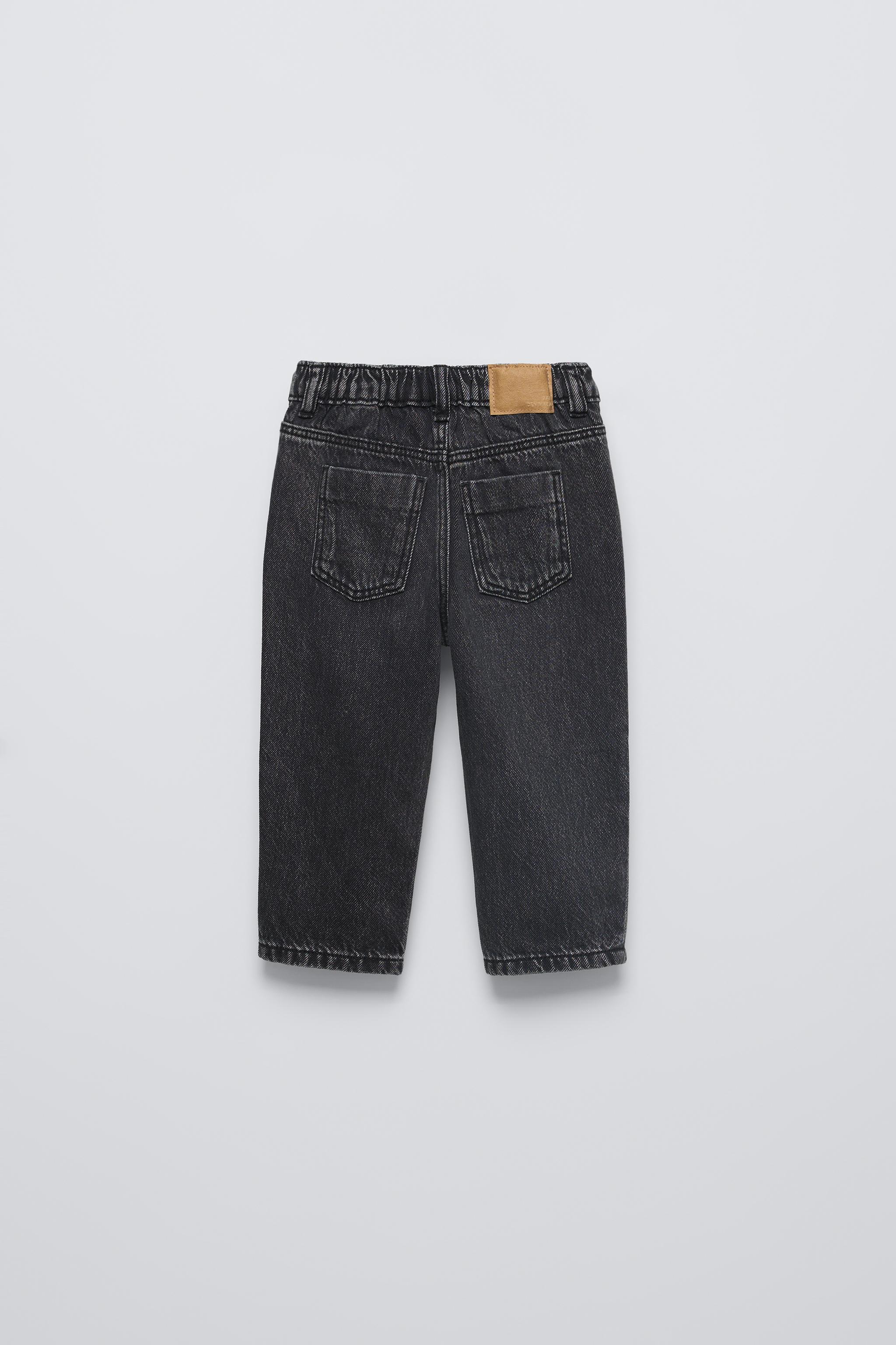 Zara Jeans Mom Fit En Negro 4 Anos 104 Cm Ninos