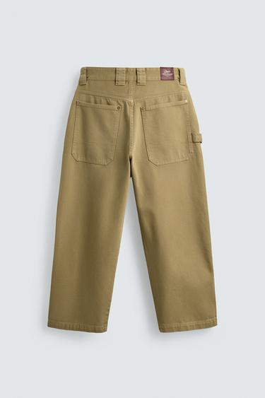 PANTALON CARPENTER COUPE LARGE - Marron clair de Zara - Image 7