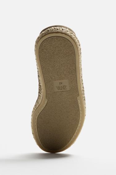LEATHER MULE ESPADRILLES - Taupe Grey by Zara - Image 5