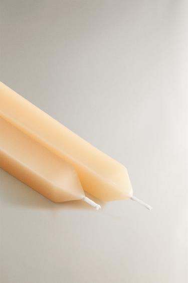 PACK BOUGIES DÉCORATIVES CARRÉES (LOT DE 2) - Blanc cassé de Zara - Image 2