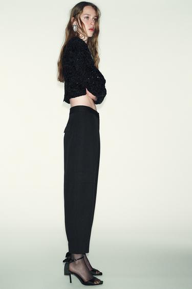 ШТАНИ CARROT FIT ІЗ КИШЕНЯМИ КАРГО - Чорний Zara