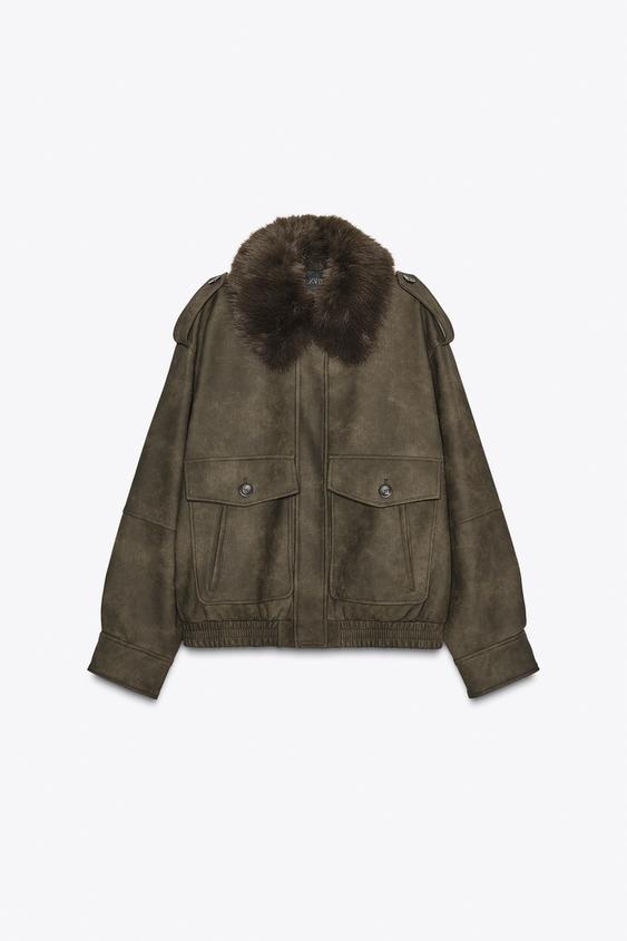 Fur Parka Impermeabile Zara NWT Zara Reversible Water Resistant