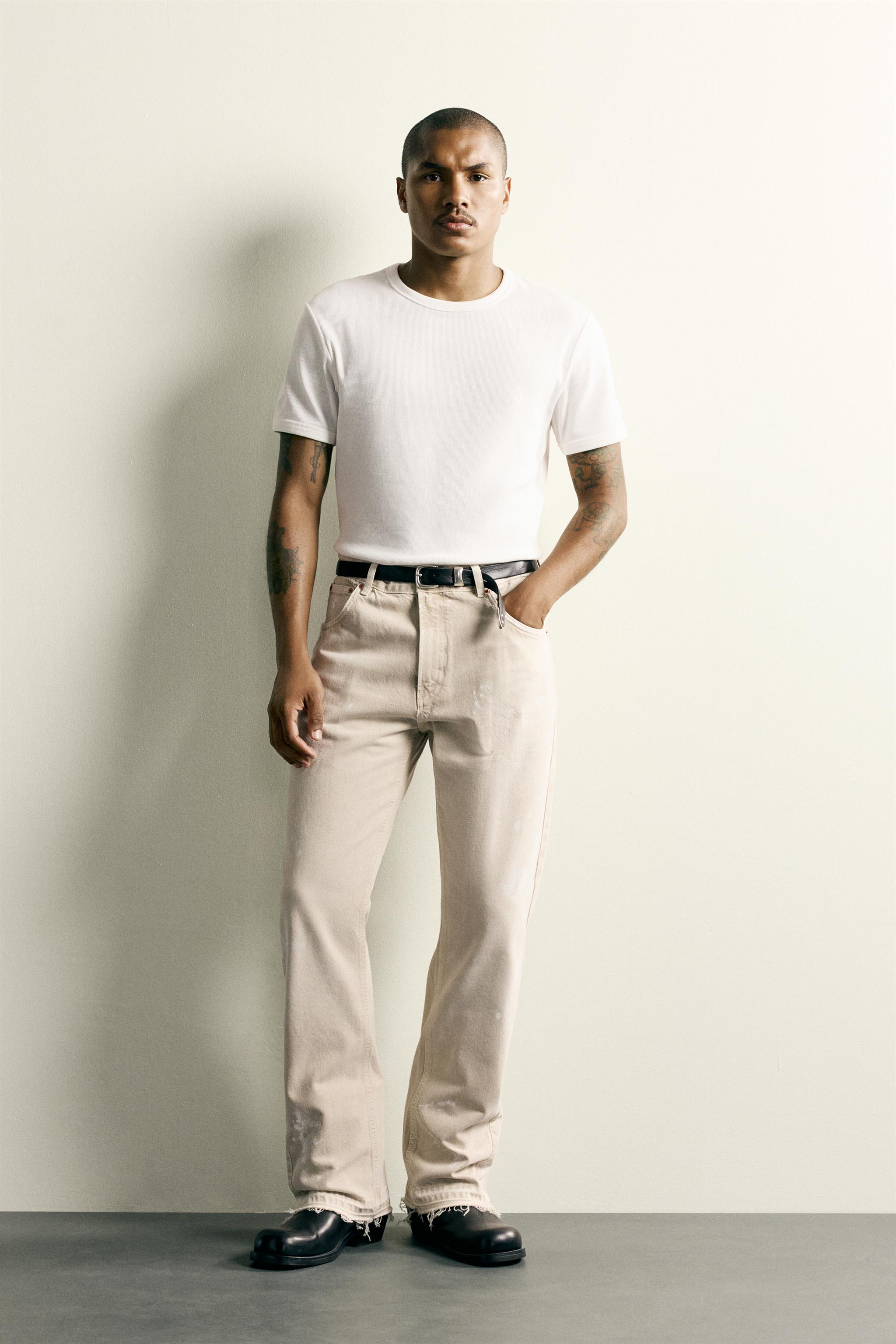 JEAN FLARE FIT EFFET ÉCLABOUSSURES