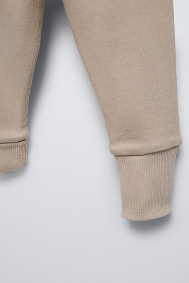 TWO-PACK OF RIBBED LEGGINGS - Light beige by Zara - Image 4