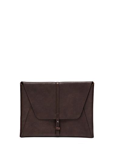 Étui pour iPad en cuir nappa - Marron de Zara