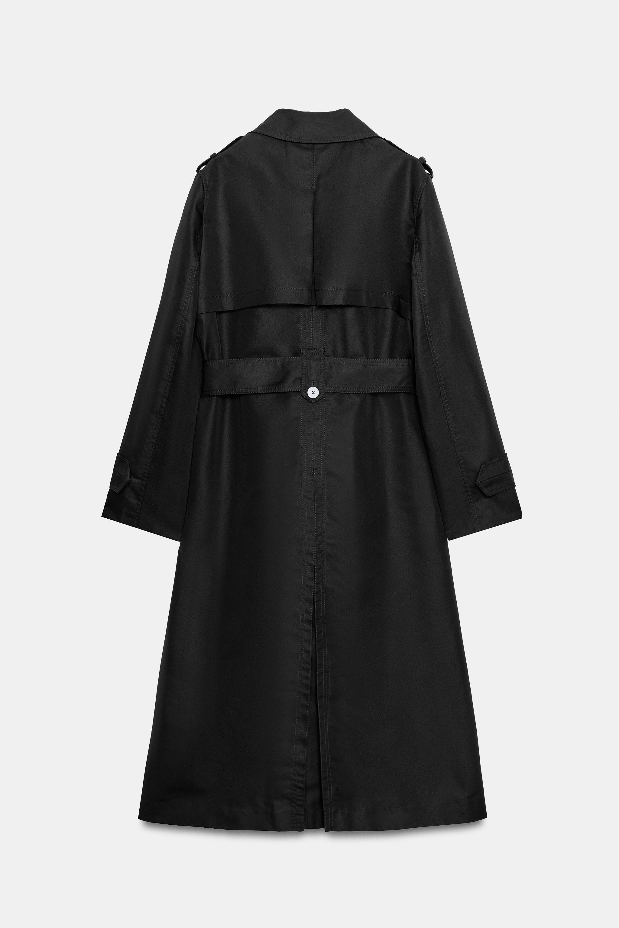 Zara ZW COLLECTION KEMERLİ WATER-REPELLENT TRENÇKOT görsel 3