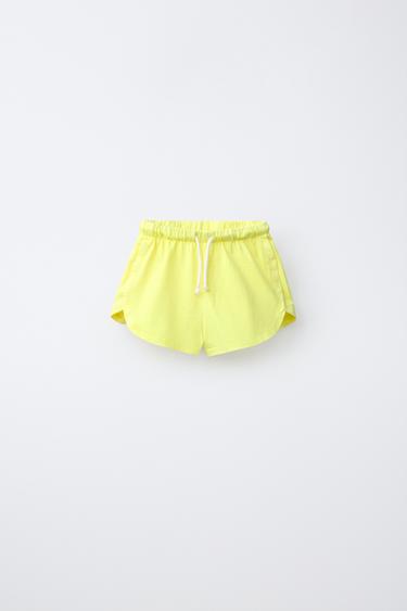 ENSEMBLE JOGGING T-SHIRT ET BERMUDA UNI - Jaune de Zara - Image 3