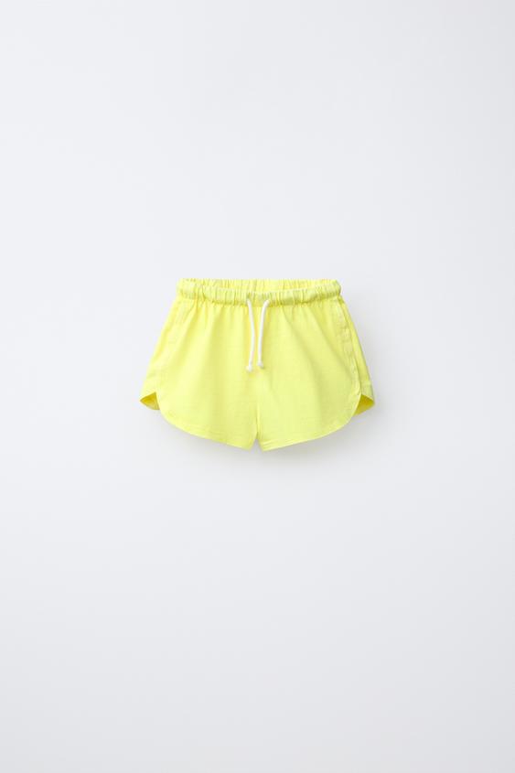 ENSEMBLE JOGGING T-SHIRT ET BERMUDA UNI - Jaune de Zara - Image 3