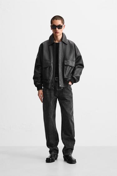 Zara 直筒牛仔褲 - 碳色