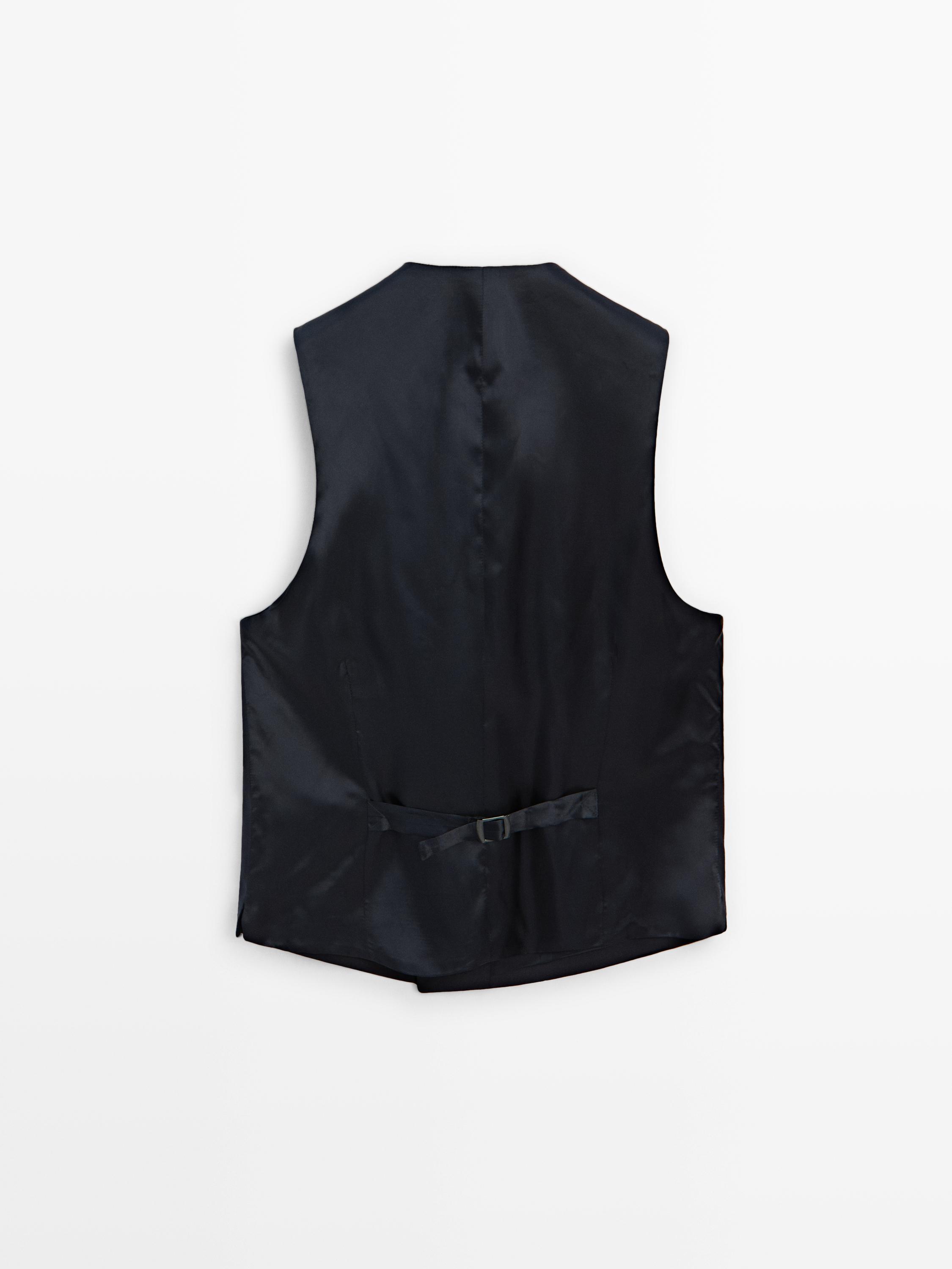 Cool wool blend suit waistcoat