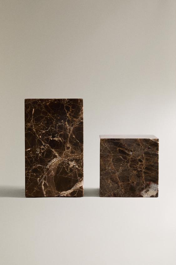Zara MARBLE BOOKEND - 棕色 - 圖片 0