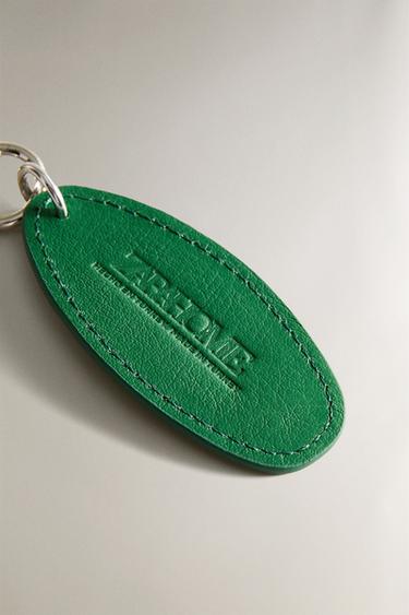 RUE DU BAC LEATHER PET KEYRING - Green by Zara - Image 2