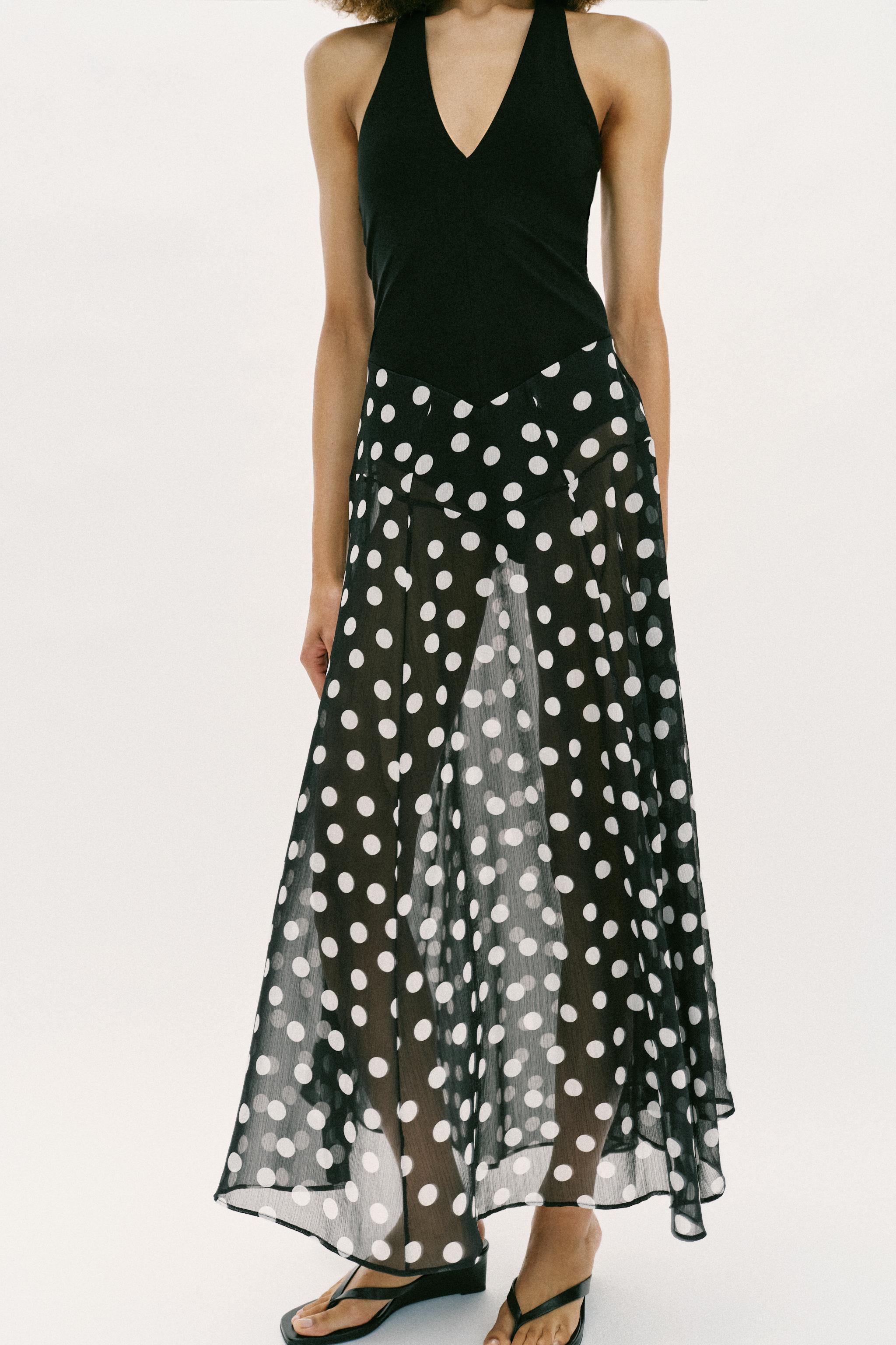 POLKA DOT COMBINATION DRESS