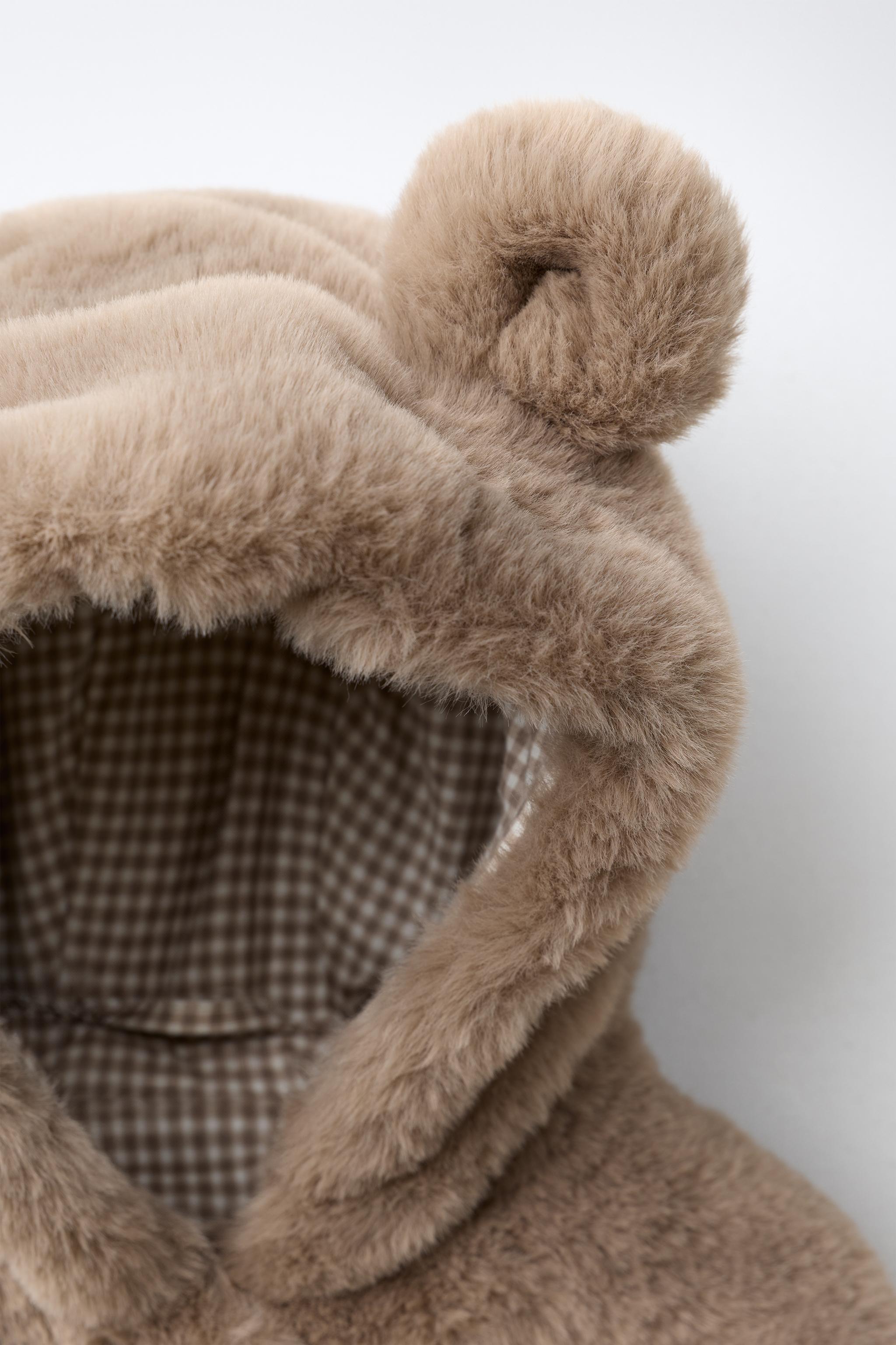 FAUX-FUR EAR HOODIE