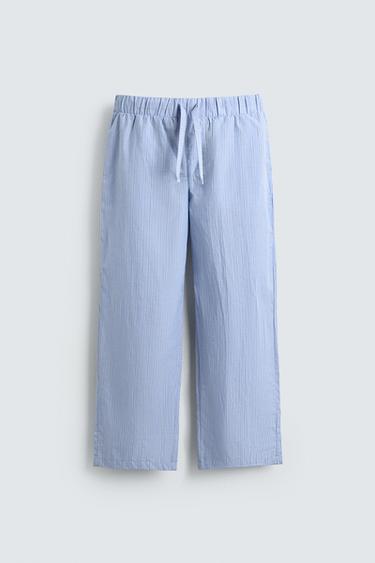 ENSEMBLE PYJAMA PANTALON À RAYURES - Bleu ciel de Zara - Image 10