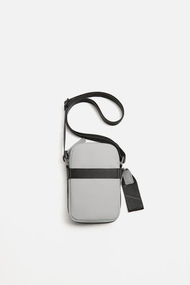 RUBBERISED CROSSBODY BAG - Grey by Zara
