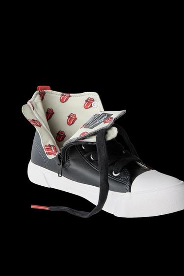 ROLLING STONES © SNEAKER MIT HOHEM SCHAFT - Schwarz von Zara