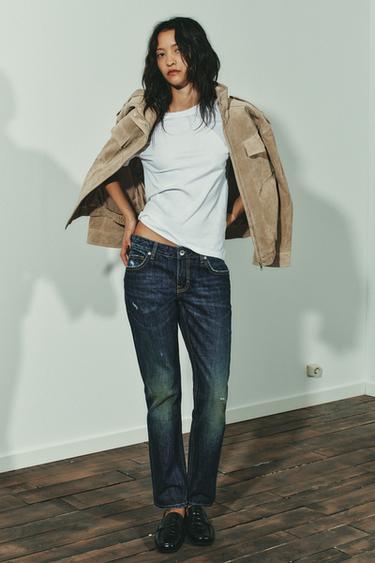 JEANS TRF RECTOS TIRO BAJO - Marino de Zara