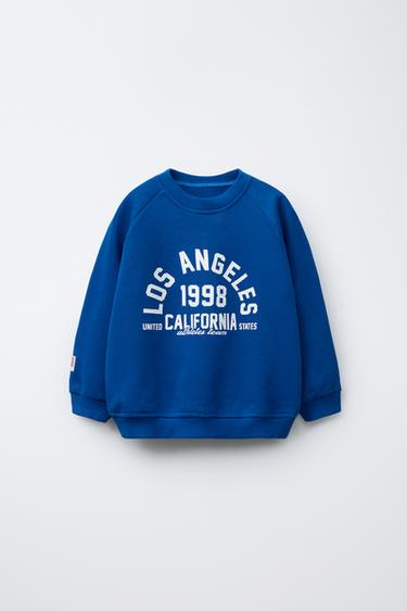 Zara TEXT PRINT SWEATSHIRT - Bluish - Image 0