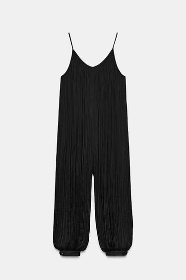 MONO BOMBACHO SATINADO ZW COLLECTION - Negro de Zara