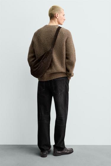 BOLSO HOMBRO PIEL - Marrón de Zara - Imagen 0