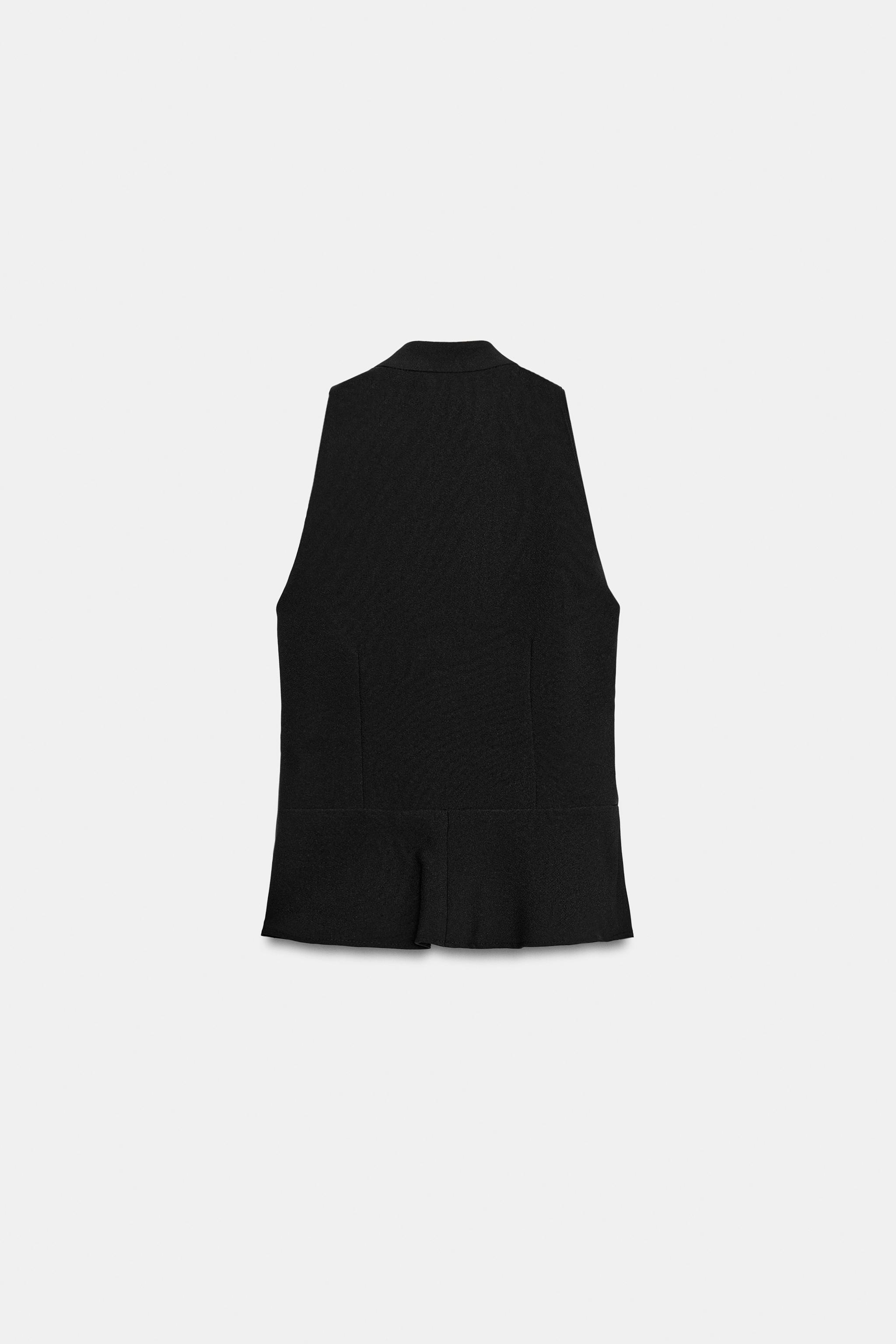 PEPLUM FROG CLASP TOP