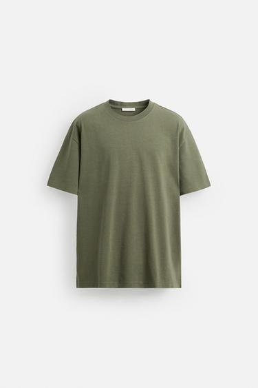 BASIC HEAVYWEIGHT T-SHIRT - Khaki by Zara