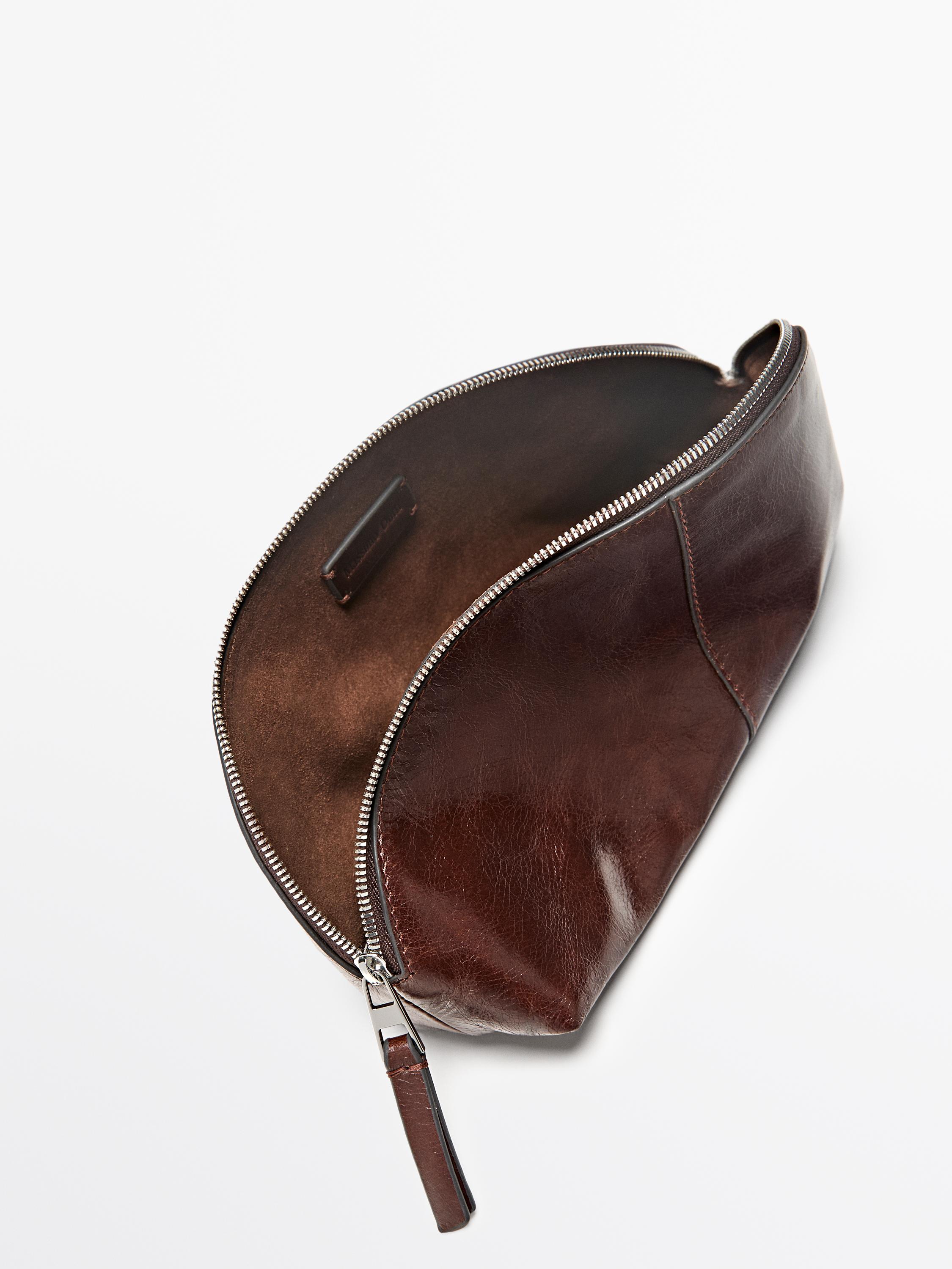 Nappa leather toiletry bag