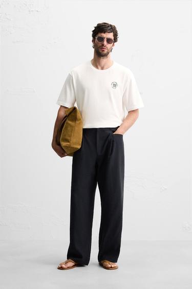 コンビ刺繍Tシャツオフホワイト0Zaraのコンビ刺繍Tシャツ - オフホワイト - 画像 0
