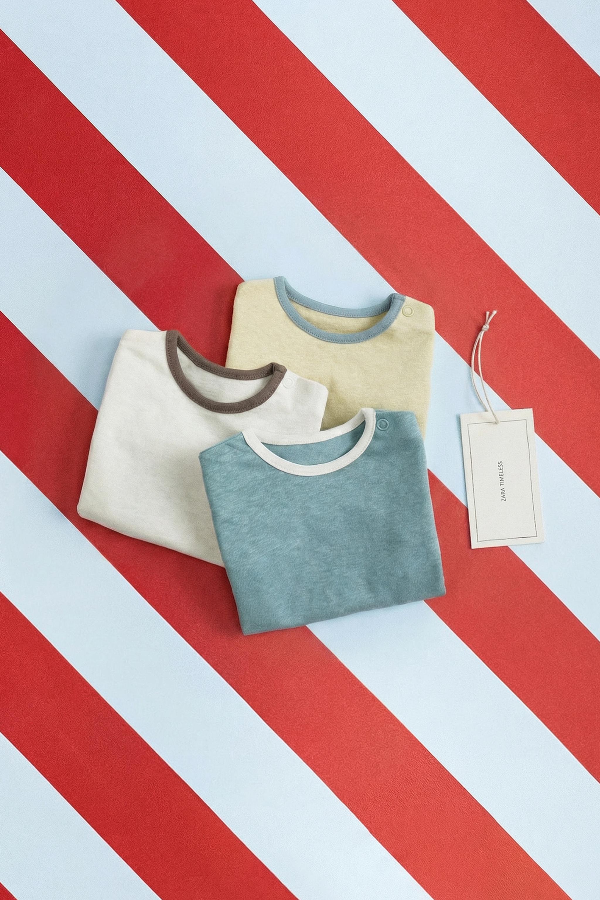 ZARA TIMELESS - LOT DE TROIS BODYS DÉTAIL LISERÉS CONTRASTÉS