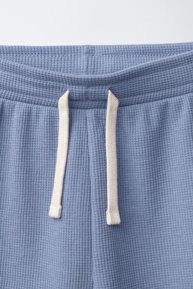 6-14 YEARS/ WAFFLE-KNIT LABEL PYJAMAS - Blue by Zara - Image 6