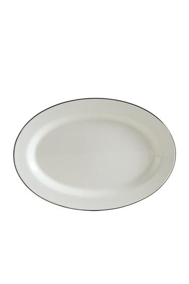 EISEN-SERVIERTELLER MIT RAND - Cremefarben von Zara