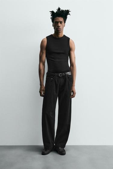 Zara BAGGY FIT JEANS - Black - Image 0