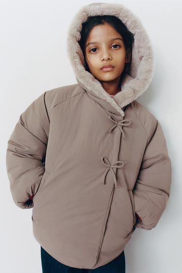 ABRIGO EFECTO PELO WATER REPELLENT - Marrón / Topo de Zara
