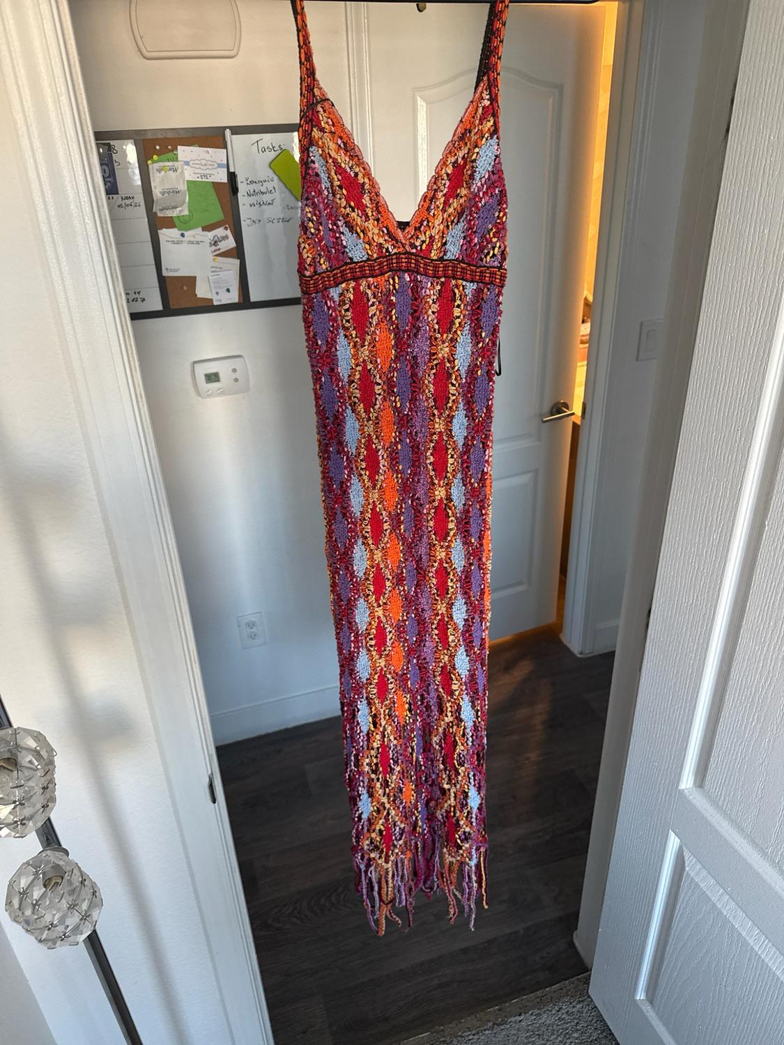 FRINGED KNIT MIDI DRESS - Image 2