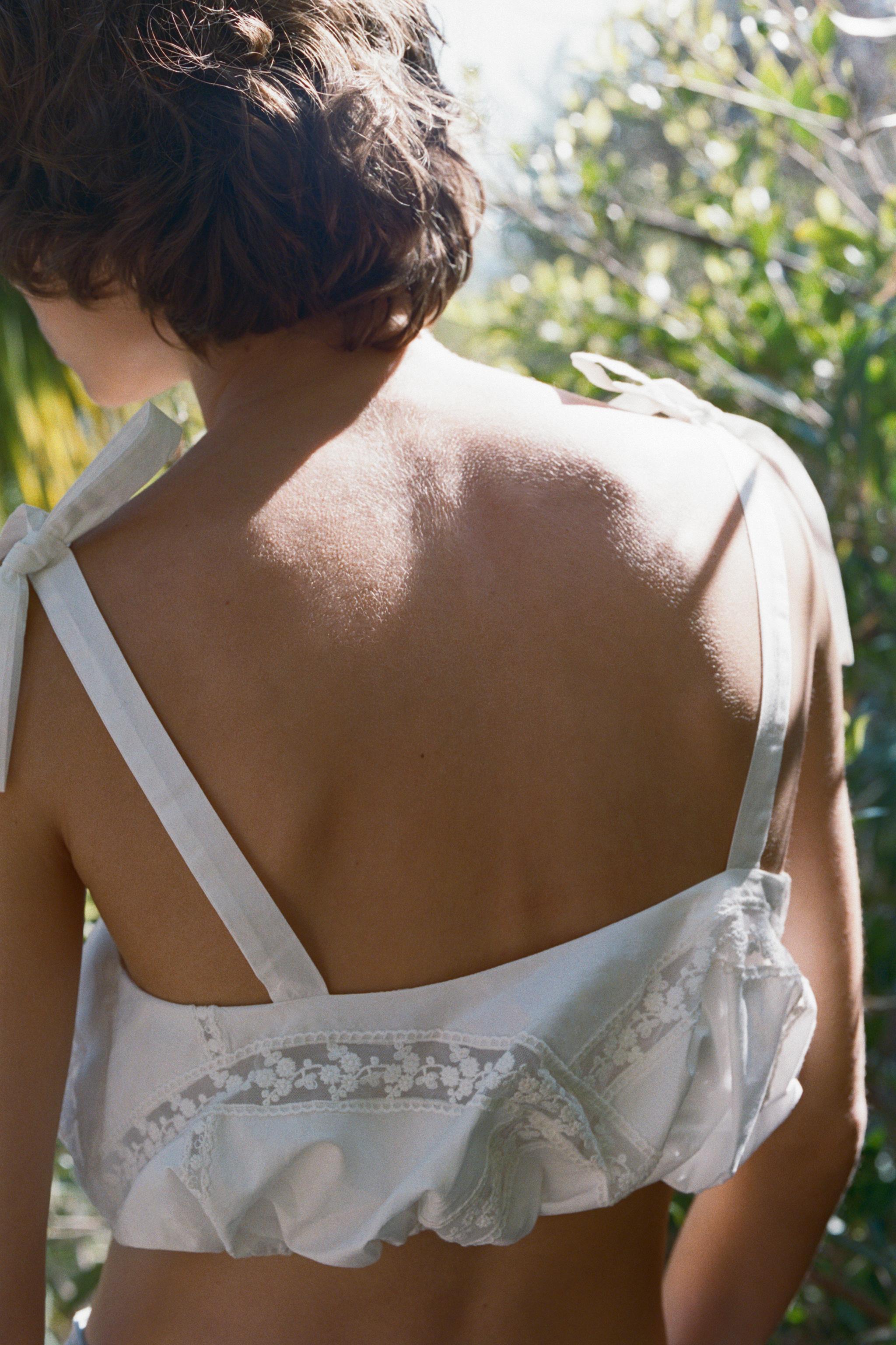BALLOON POPLIN TOP - White | ZARA South Africa