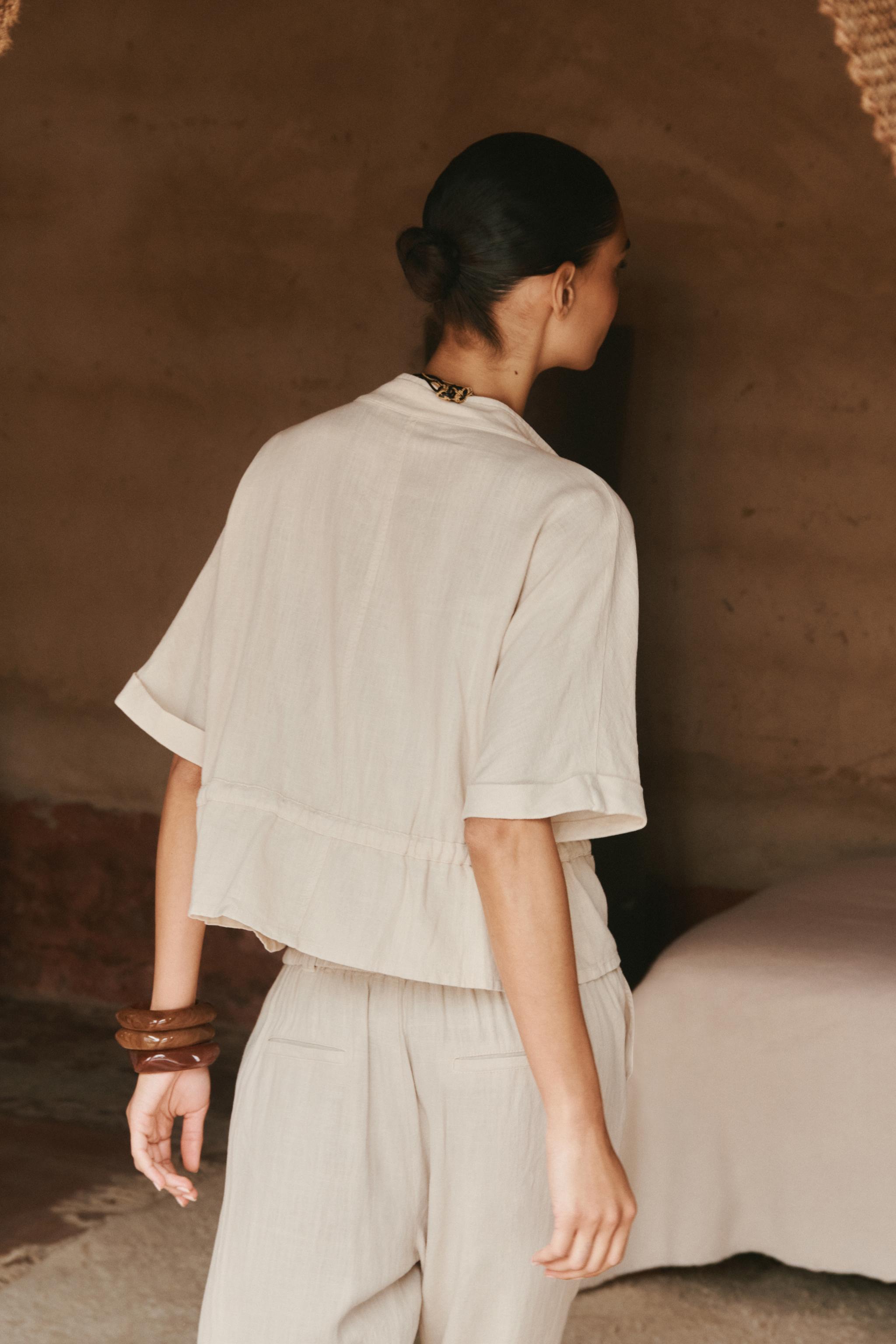 LINEN SAFARI SHIRT
