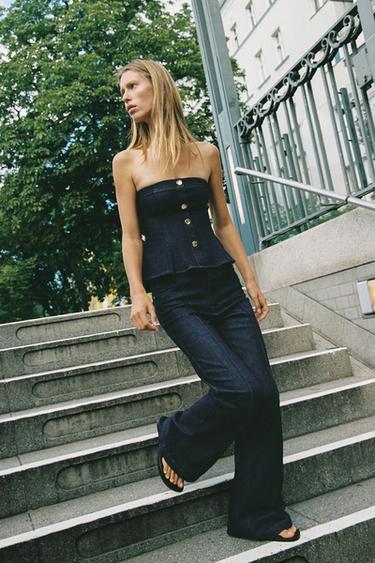 Z1975 FLARE SEAM TROUSERS - Indigo by Zara - Image 3