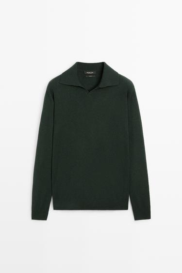 Jersey polo punto 100% cashmere - Botella de Zara - Imagen 0