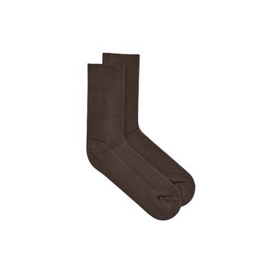 COTTON BLEND RIB SOCKS - Brown by Zara