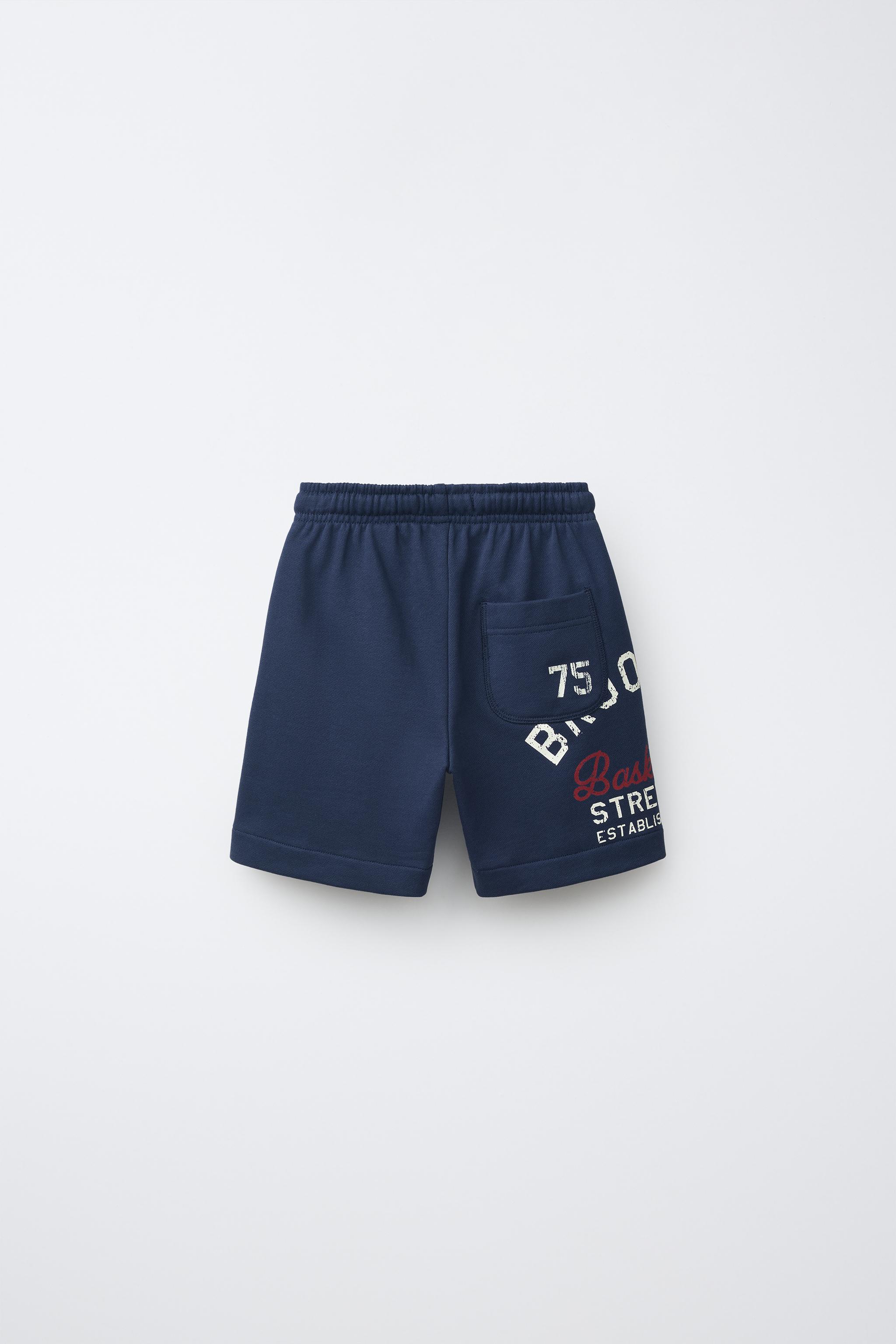 BROOKLYN PRINT JOGGER SHORTS - Dark navy | ZARA United States