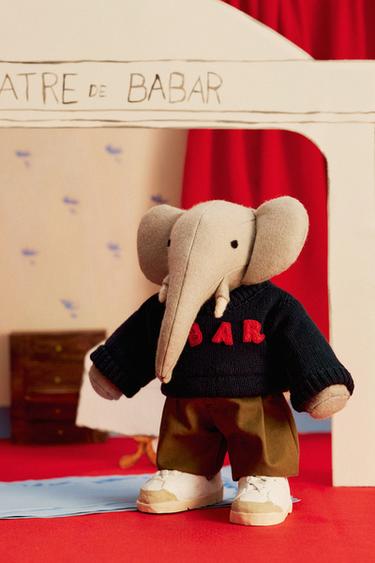 BABAR ™ EMBROIDERED KNIT SWEATER - navy by Zara